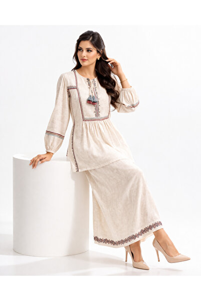 Yola تنورة طويلة مطرّز
