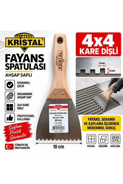 Kristal FAYANS SPATULASI KARE DİŞLİ 4X4 ISPATULA