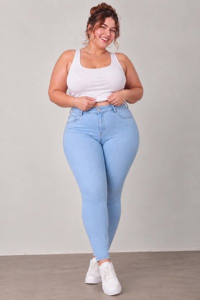 nd jeans Yeni Sezon Premium Büyük Beden Yüksek Bel Esnek Slim Fit Dar Paça Kadın Jean Kot Pantolon