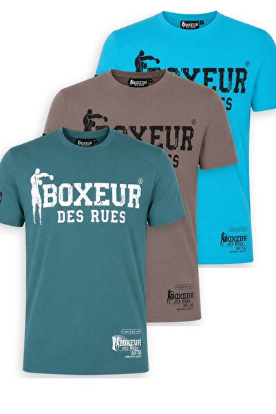 Boxeur Des Rues Ανδρικό T-Shirt Πακέτο 3 τεμαχίων Boxeur des Rues: Μπλε του Ω...