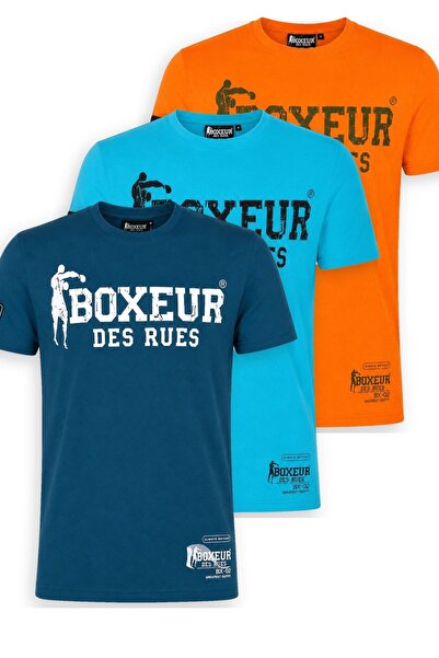 Boxeur Des Rues Ανδρικό T-Shirt Πακέτο 3 τεμαχίων Boxeur des Rues: Μπλε/Λευκό...