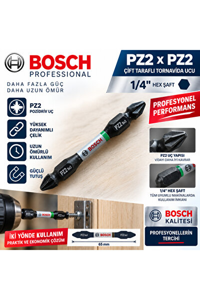 Bosch VİDALAMA UCU ÇİFT TARAFLI PZ 2