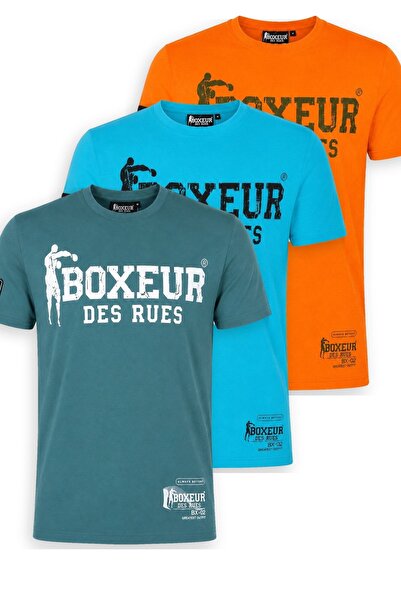 Boxeur Des Rues Ανδρικό T-Shirt Πακέτο 3 τεμαχίων Boxeur des Rues: Μπλε του Ω...