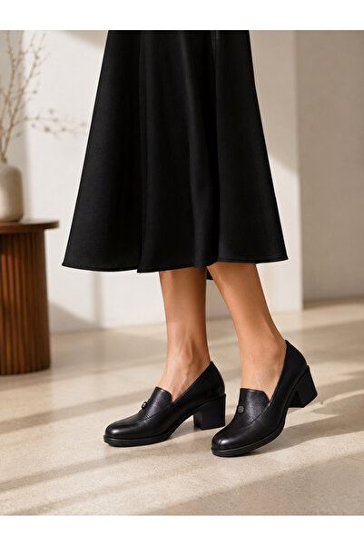 Myfit -- Women's Thick Heeled Genuine Leather Casual Stylish Shoes