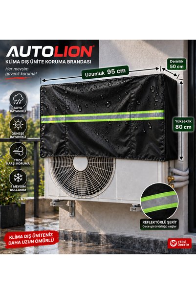 AUTOLION Klima motoru koruma brandası siyah renk reflektörlü 95x80x50 cm