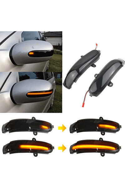 HELECO Δυναμικό φλας LED φιμέ καθρέφτη – Mercedes Benz C W203 / C T-Model S20...