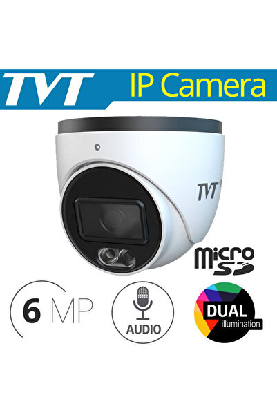 TVT TD-9564S4-C(D/PE/AW2) 6MP / IP / Έξυπνος Διπλός Φωτισμός / PoE / Μικρόφωνο