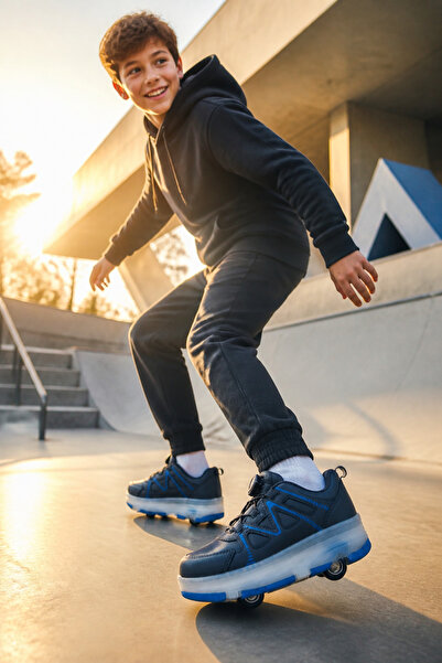 Kinetix LV-9869 Anatomik Erkek Çocuk Tak Çıkar Tekerlekli Sneaker Aklıllı Bağ...