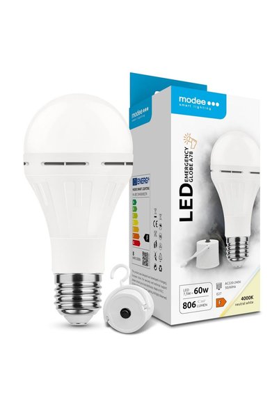 MODEE Σφαιρική Λάμπα LED A78 Έκτακτης Ανάγκης 7.5W E27 180 °   4000K 806lm