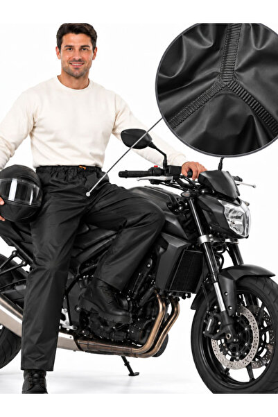 go out %100 Su Geçirmez PVC MOTORCU PANTOLON Dikişsiz Sıcak Pres Yapıştırma Ekstra Ağa Desteği ile Açma Yapmaz