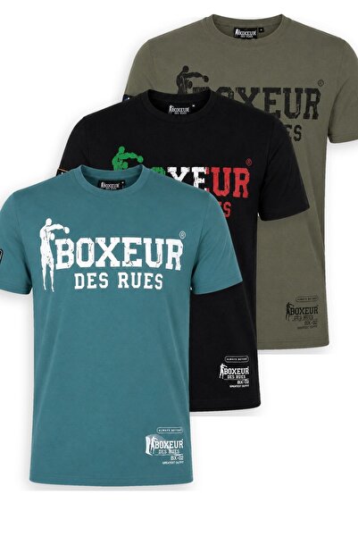 Boxeur Des Rues Tricouri bărbătești, pachet de 3, croială slim-fit: Albastru ...