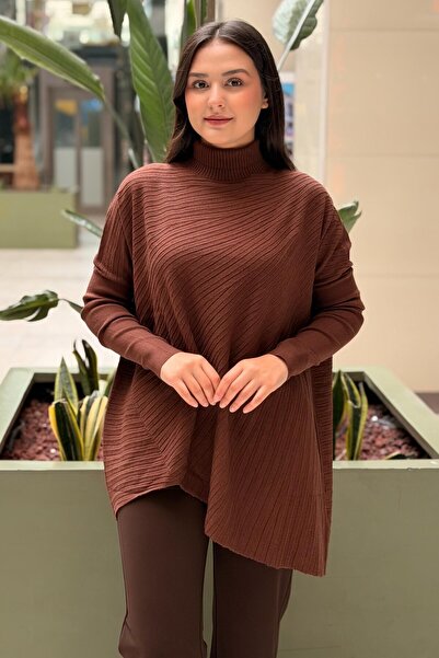 Ghisa Turtleneck Bat Sleeve Knitwear Tunic