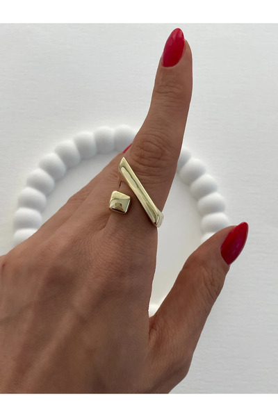 Luparadis Special Series Geometric Design Adjustable Gold Ring