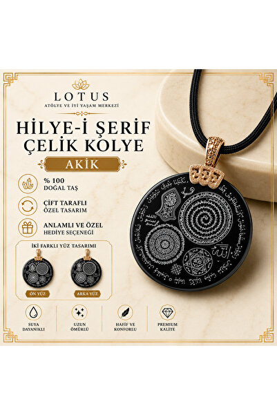 Lotus Atölye ve İyi Yaşam Merkezi Hilye-i Şerif Premium Kolye – Gold & Silver...