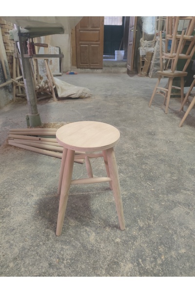 WOOD DESİGN CENTER Ahşap ham tabure 27*27*45