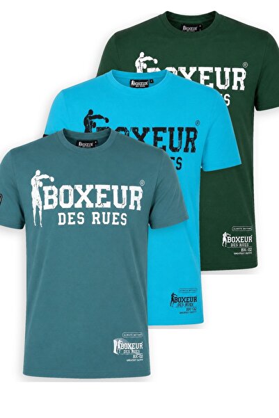 Boxeur Des Rues Ανδρικό T-Shirt Πακέτο 3 τεμαχίων Boxeur des Rues: Μπλε του Ω...