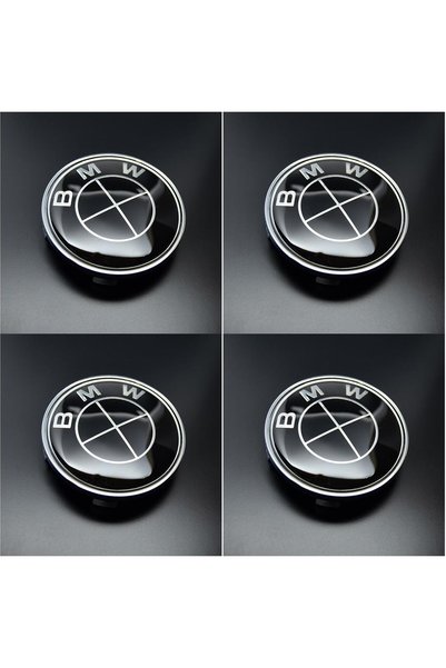 Universal BMW SİYAH JANT GÖBEĞİ 68 mm TAKIM ( 4 ADET )
