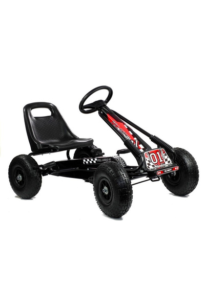 LEAN Kart negru A-15 cu roți pneumatice