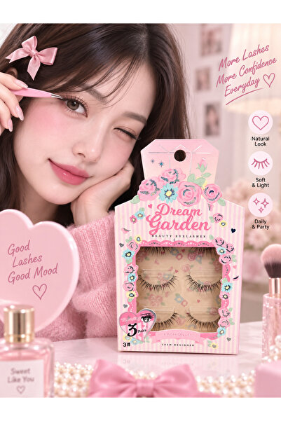 Generic Brand مجموعة رموش صناعية كاملة من Dream Garden Beauty Eyelashes بتصمي...