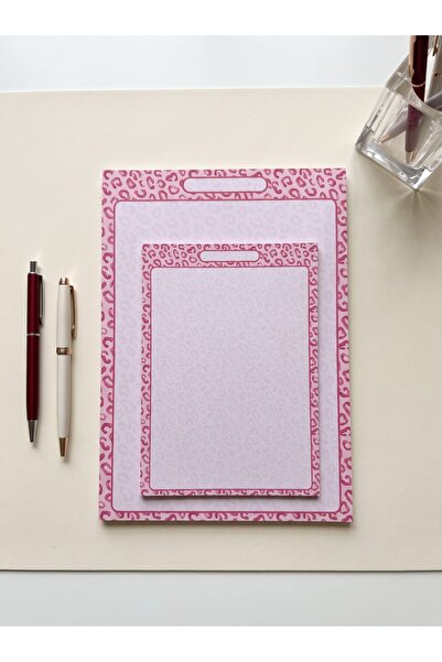 Renkli Zeka 2'li Set (A4-A5) LEOPAR Notepad - Not Defteri - Bloknot - 50 Yapr...