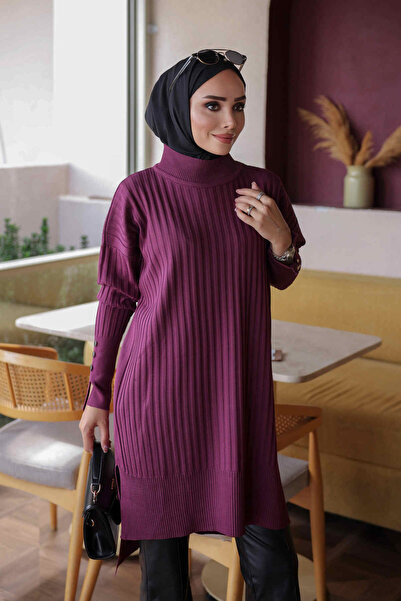 İmajButik تونيك تريكو بأكمام مزينة بأزرار من قماش الدرزي كولد ياربليد