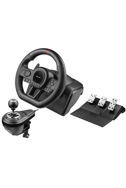 Tracer SimRacer Cutie de viteze manuală 6 în 1 Volan cu fir Negru (TRAJOY47345)