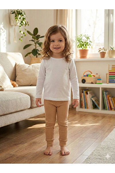 Momivi Kids بنطلون كاجوال للأطفال والرضع مصنوع من القطن بنسبة 100% مع خصر مطا...