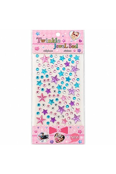 NurCollection Trend Sticker Yıldızlı Renkli Yapışkanlı Taş Süsleme Seti
