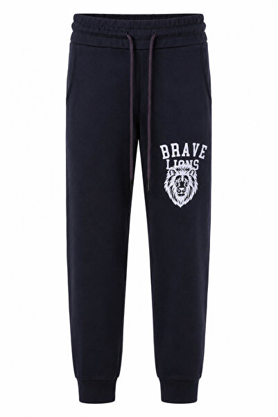 trender Brave Print 2 Threaded Smoked Boys' Sweatpants 8083