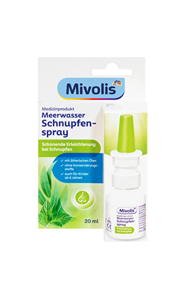 mivolis Deniz Suyu Burun Spreyi 20 ml – Burun Tıkanıklığı ve Kuruluğunda Neml...