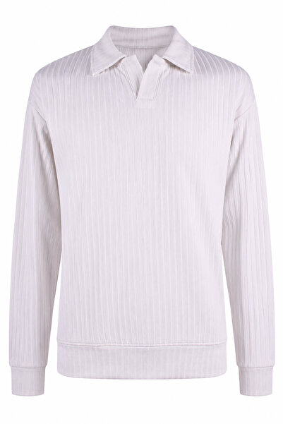 trender Kaşkoro Ecru Men's Sweatshirt 5847