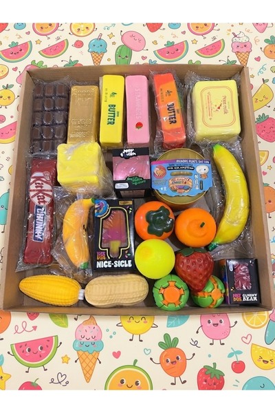 vattara Squishy Kutusu Box 21’Li Sukuşi Seti Trend Squishyler Çin Mantısı But...