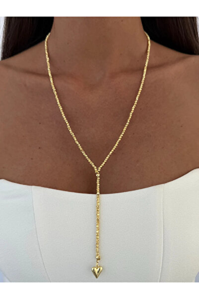 Luparadis Special Series Heart Detail Gold Dorika Y Necklace