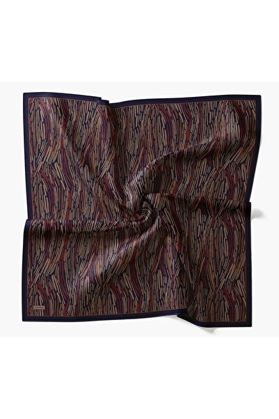 Silk Home Velora Scarf Modern Zebra Dark Navy Blue
