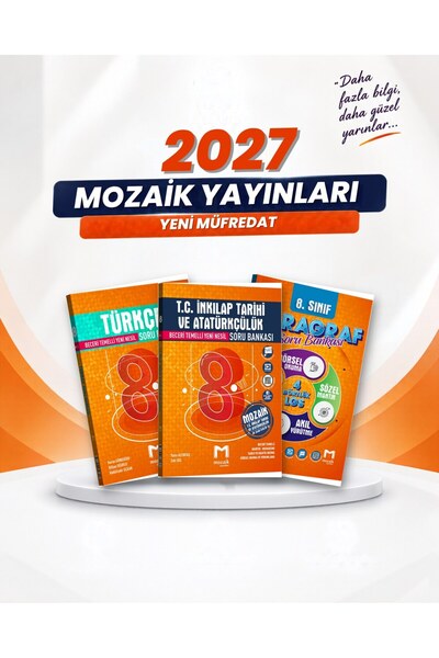 Mozaik Yayınları 8. Sınıf Türkçe-T.C. İnkılap Tarihi ve Atatürkçülük-Paragraf...