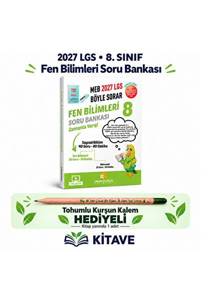SİNAN KUZUCU YAYINLARI 2027 Lgs 8.sınıf Fen Bilimleri Soru Bankası Tohumlu Ku...