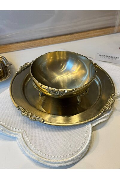 Dekordan House Paslanmaz Tepslli Gold Şekerlik