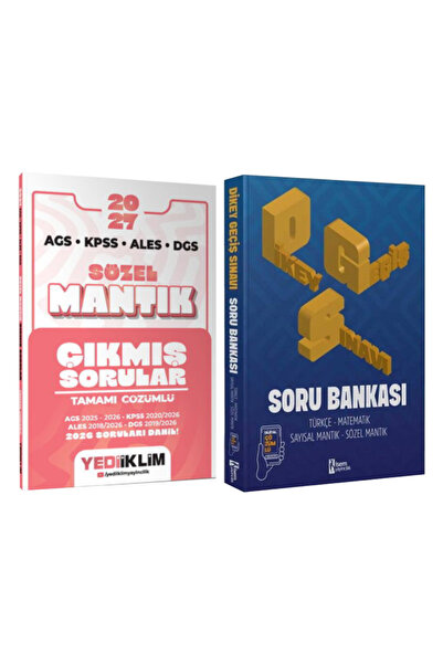 Yediiklim Yayınları AGS KPSS ALES DGS 2027 Sözel Mantık Çıkmış Sorular - DGS Soru Bankası