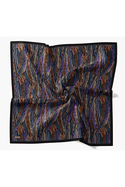Silk Home Velora Scarf Modern Zebra Navy Blue