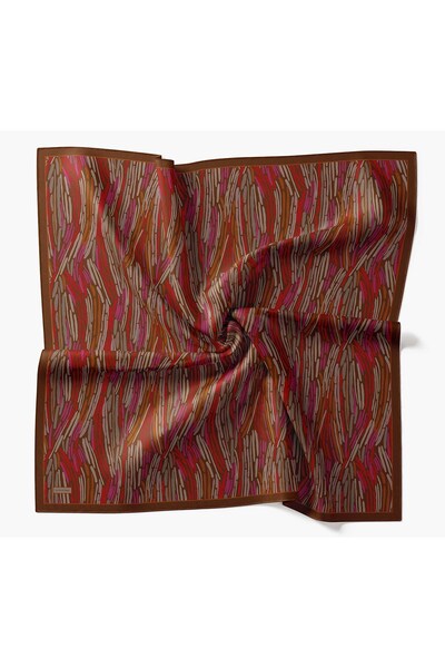 Silk Home Velora Scarf Modern Zebra Chocolate Brown