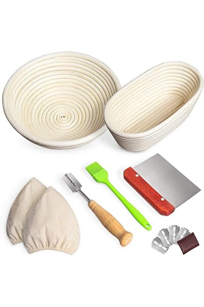 GENERAL Bread Proofing Basket Set, Round and Oval Banneton Proofing Basket, S...