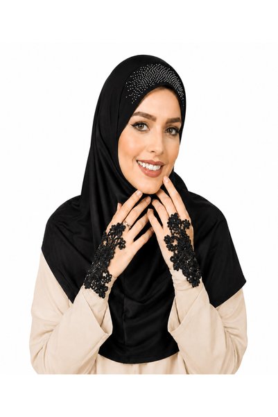 Linda Hijab for Women – Elegant Embellished Islamic Hijab, Modest Headscarf w...