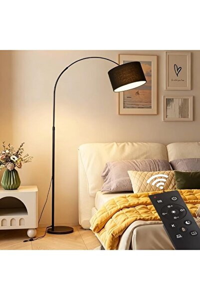 JANTENS مصباح أرضي LED مع جهاز تحكم عن بعد وظل قابل للتعديل، مصباح قائم بذاته...