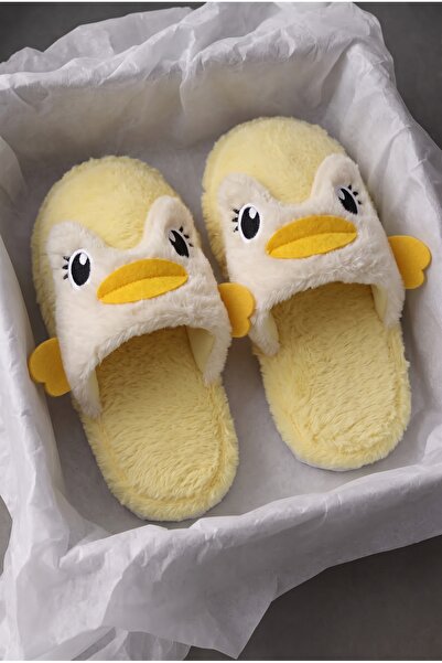 StWenn Kadın Penguen Figürlü Peluş Ev Terliği Açık Burun Arkası Açık Yumuşak ...