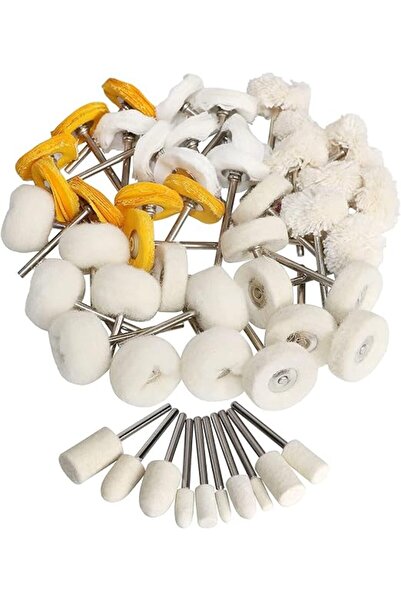 GENERAL 1Inch Polishing Buffing Wheel Set,Wool Felt Cotton Mounted 3mm Shank ...