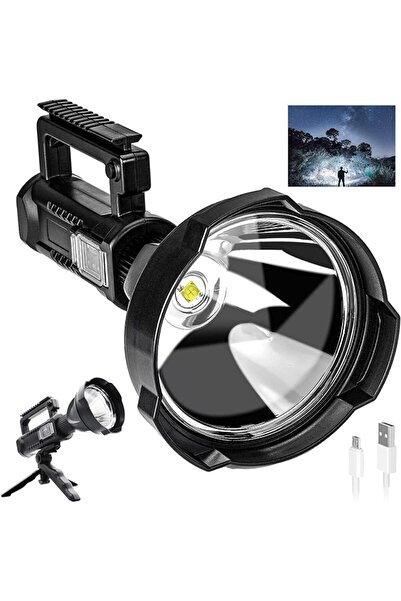BAZAARGİFT Rechargeable Spotlight Flashlights,LED Super Bright 90000 High Lum...