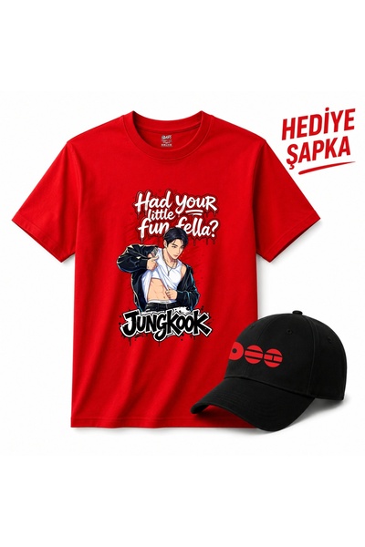 barsdepo Μπλουζάκι BTS JUNGKOOK με στάμπα, Unisex 100% ΒΑΜΒΑΚΙ (ΜΕ ΔΩΡΟ ΚΑΠΕΛΟ)