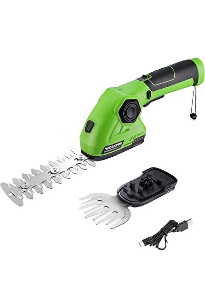 Workpro 2-in-1 7.2 V Cordless Hedge Trimmer & Grass Shear