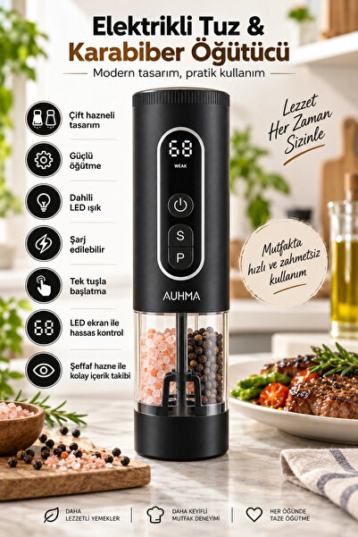 Blackbird Game Center Auhma AHB-15 Akıllı LED Ekranlı Şarjlı Otomatik Tuz Kar...