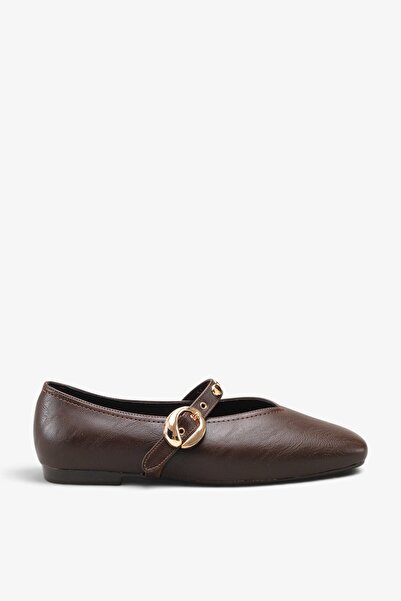 İNNABUTİKK Cypiras Women's Ballet Flats - Brown